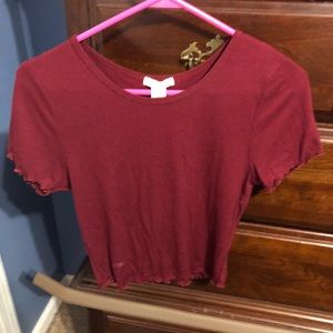 Cranberry crop top